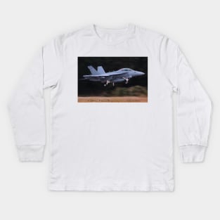 EA-18G Growler Super Hornet FCLP 13 Kids Long Sleeve T-Shirt